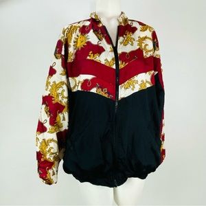 Vintage Active Elements windbreaker Jacket colorful retro 80s y2k 90s Size Med